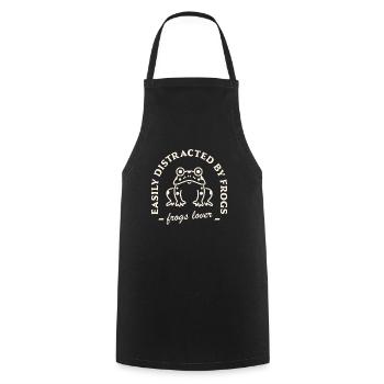 Citations humoristiques drôles pour les amoureux de grenouilles - Tablier de cuisine - noir - Devant - AI Model Male 185 dark (185cm)