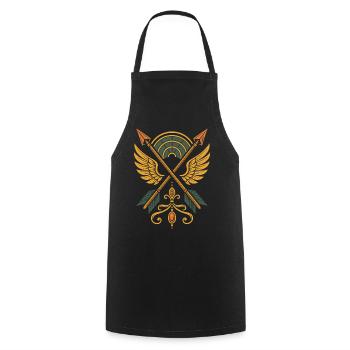 Archery Target Archer Bow Hunting Design - Cooking Apron - black - Front - AI Model Male 185 dark (185cm)