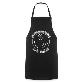 Snowplow Operator Coffee Powered Snow Plow Driver - Cooking Apron - black - Front - AI Model Male 185 dark (185cm)