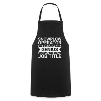 Snowplow Operator Genius Snow Plow Driver - Cooking Apron - black - Front - AI Model Male 185 dark (185cm)