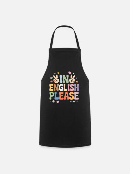 In English Please Englischlehrer Englischlehrerin - Kochschürze - Schwarz