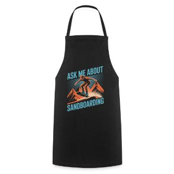 Ask Me About My Summer Sandboarding - Cooking Apron - black - Front - AI Model Male 185 dark (185cm)