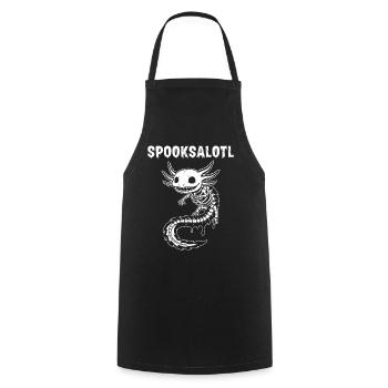 Spooky Salty Skeleton Motif d’extérieur - Tablier de cuisine - noir - Devant - AI Model Male 185 dark (185cm)