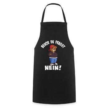 Cool bear style with trendy hat - Cooking Apron - black - Front - AI Model Male 185 dark (185cm)