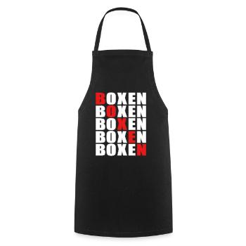 Boxe Sport Entraînement Combattant - Tablier de cuisine - noir - Devant - AI Model Male 185 dark (185cm)