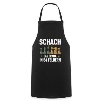 Chess The Drama In 64 Boxes - Cooking Apron - black - Front - AI Model Male 185 dark (185cm)