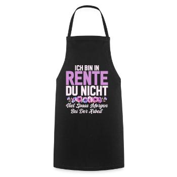 Renterin Oma Großmama Großmutter Großeltern Rente - Kochschürze - Schwarz - Vorne - AI Model Male 185 dark (185cm)