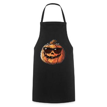 Cool Halloween pumpkin - Cooking Apron - black - Front - AI Model Male 185 dark (185cm)