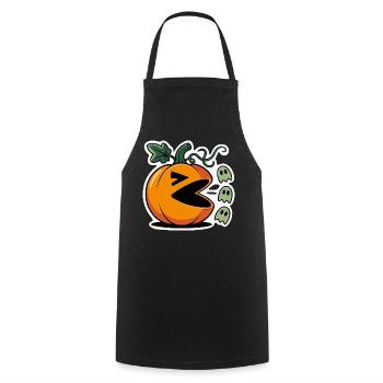 Conception de jeu de citrouille d’Halloween - Tablier de cuisine - noir - Devant - AI Model Male 185 dark (185cm)