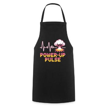 Power Up Pulse Pop Culture Retro Video Game - Kochschürze - Schwarz - Vorne - AI Model Male 185 dark (185cm)
