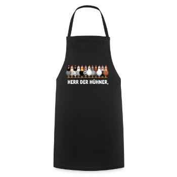 Seigneur des poulets Graphique amusant de poulet - Tablier de cuisine - noir - Devant - AI Model Male 185 dark (185cm)