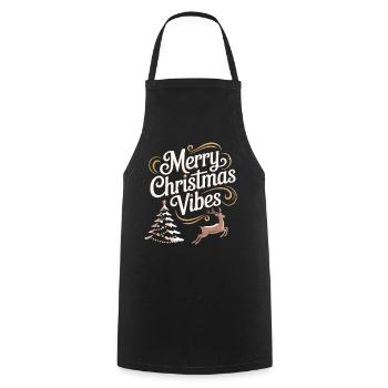 Frohe Weihnachten Vibes Festliches Design - Kochschürze - Schwarz - Vorne - AI Model Male 185 dark (185cm)