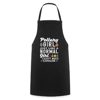 Töpfer Mädchen Viel Cooler Als Normal - Tablier de cuisine - noir - Devant - AI Model Male 185 dark (185cm)
