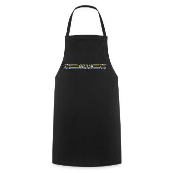 L’anniversaire de Jacob - Tablier de cuisine - noir - Devant - AI Model Male 185 dark (185cm)