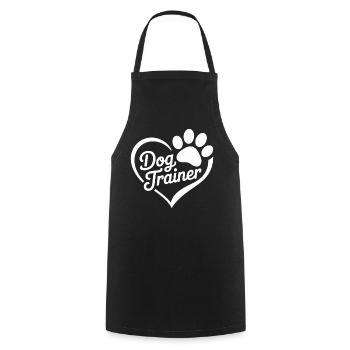 Dog Trainer Heart - Cooking Apron - black - Front - AI Model Male 185 dark (185cm)