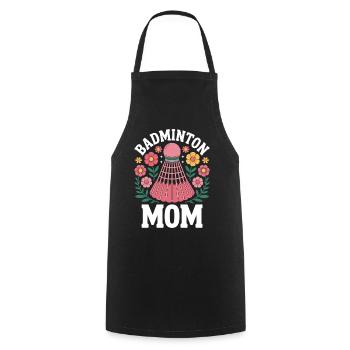 Badminton Spruch Mama Lustiges Badminton Geschenk - Kochschürze - Schwarz - Vorne - AI Model Male 185 dark (185cm)