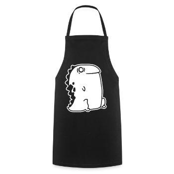 Dino Kawaii – Cute Dinosaur & Cartoon Style - Cooking Apron - black - Front - AI Model Male 185 dark (185cm)