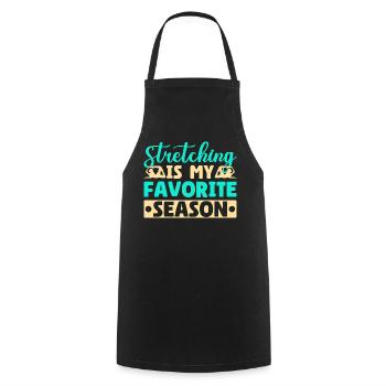 Yoga Stretching Is My Favorite Season Funny Yoga - Cooking Apron - black - Front - AI Model Male 185 dark (185cm)