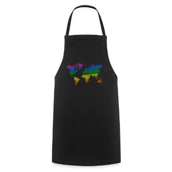 Le monde de la fierté - Tablier de cuisine - noir - Devant - AI Model Male 185 dark (185cm)