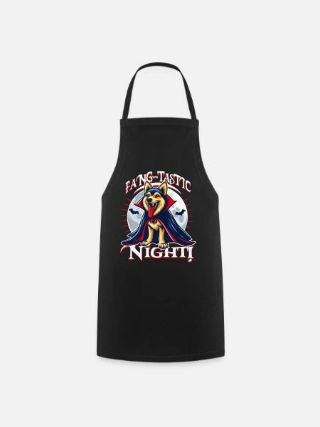 Vampirhund Fang-tastische Halloween Nacht - Kochschürze - Schwarz