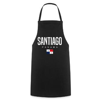 Santiago Panama Panamanian - Cooking Apron - black - Front - AI Model Male 185 dark (185cm)