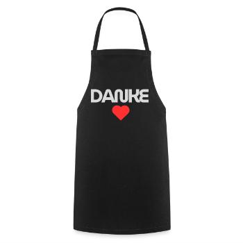 Heartfelt message of thanks - Cooking Apron - black - Front - AI Model Male 185 dark (185cm)