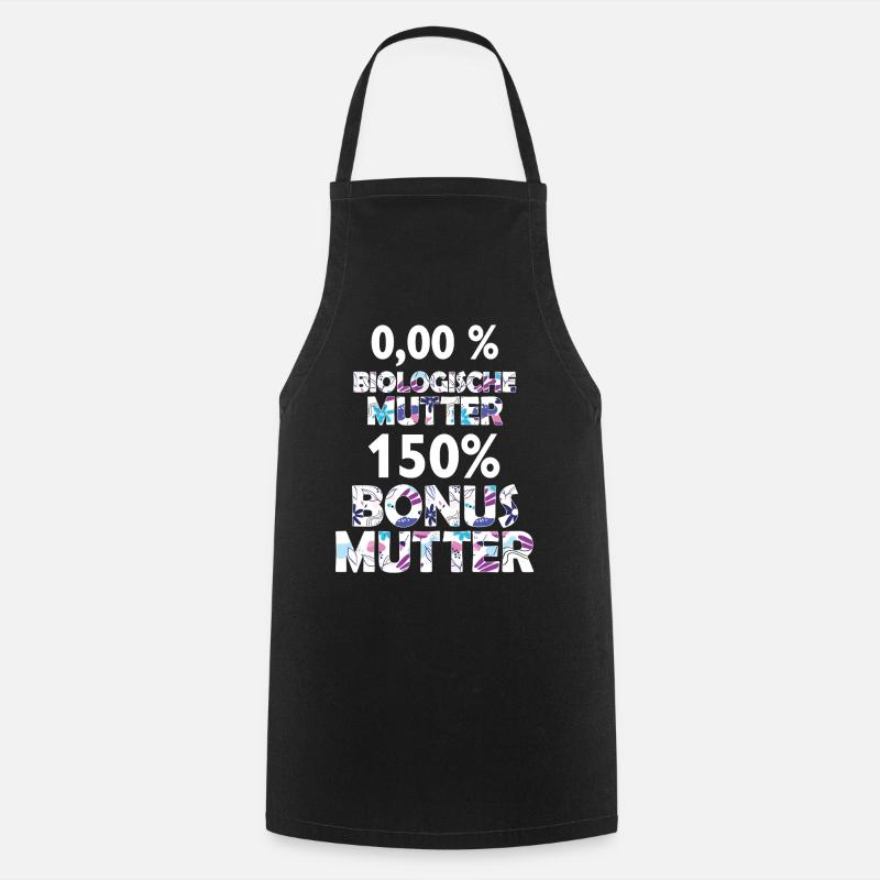 Bonus Mutter Mama Stiefmutter Muttertag Geschenk - Kochschürze - Schwarz