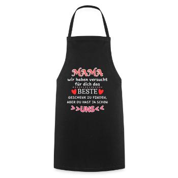 Mama Humor Familie Liebe Spruch Mutter - Kochschürze - Schwarz - Vorne - AI Model Male 185 dark (185cm)