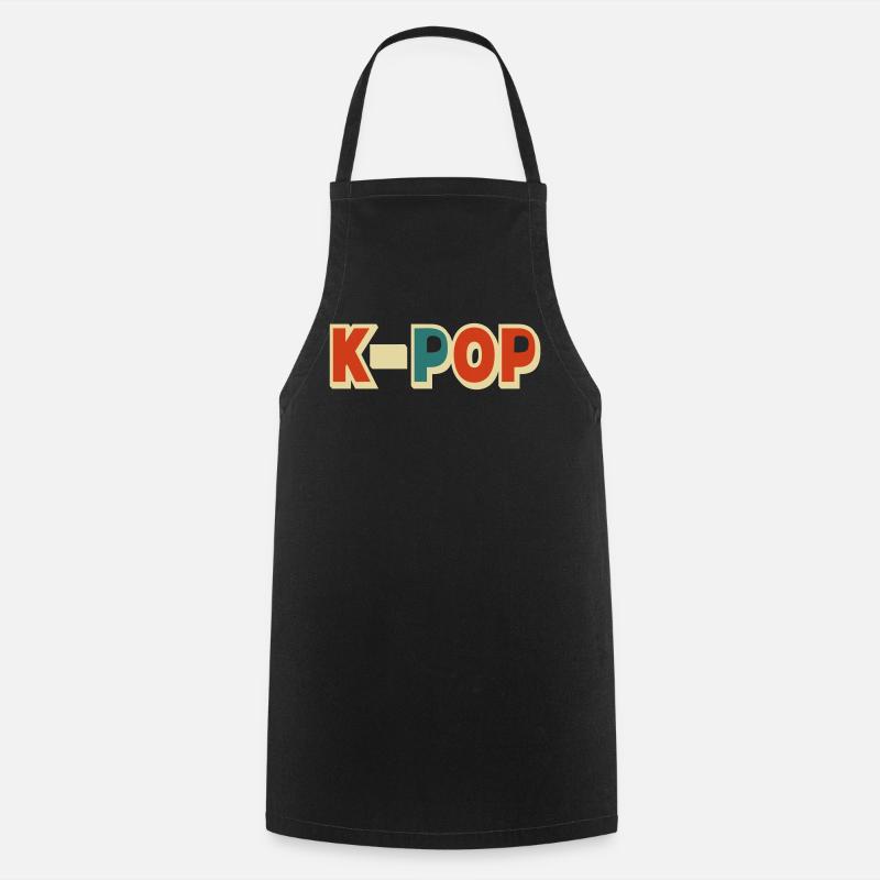 K-pop 5 couleurs customizables - Tablier de cuisine - noir