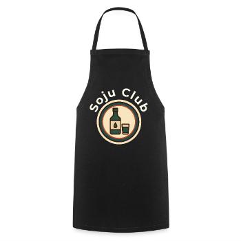 Soju Club Logo Vintage - Kochschürze - Schwarz - Vorne - AI Model Male 185 dark (185cm)