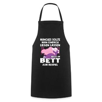 Funny Sayings Fun Outfits Irony Sarcasm - Cooking Apron - black - Front - AI Model Male 185 dark (185cm)