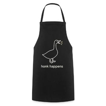 Funny Geese Meme Chaos Honk Certified Silly - Cooking Apron - black - Front - AI Model Male 185 dark (185cm)