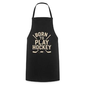Geboren um Hockey zu spielen - Kochschürze - Schwarz - Vorne - AI Model Male 185 dark (185cm)
