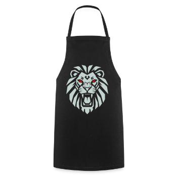 Geometric Lion - Re dei Leoni Minimalista - Cooking Apron - black - Front - AI Model Male 185 dark (185cm)