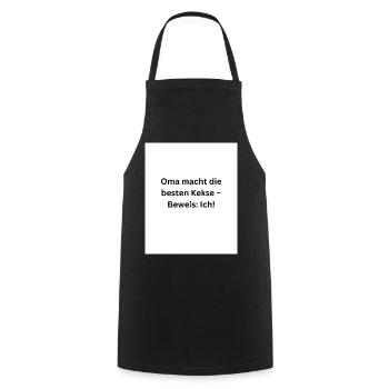 Grandma bakes the best cookies – proof me - Cooking Apron - black - Front - AI Model Male 185 dark (185cm)