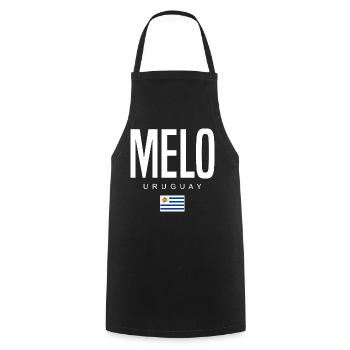 Melo Uruguay Uruguayen - Tablier de cuisine - noir - Devant - AI Model Male 185 dark (185cm)