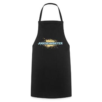 Youth worker - Cooking Apron - black - Front - AI Model Male 185 dark (185cm)