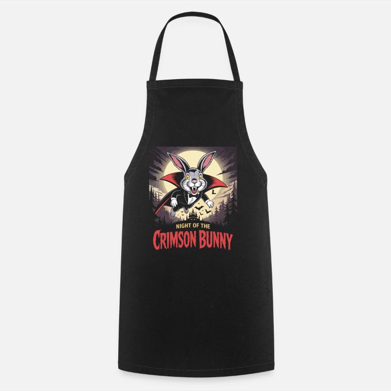 La Nuit du Lapin Pourpre - Bunny Design - Tablier de cuisine - noir
