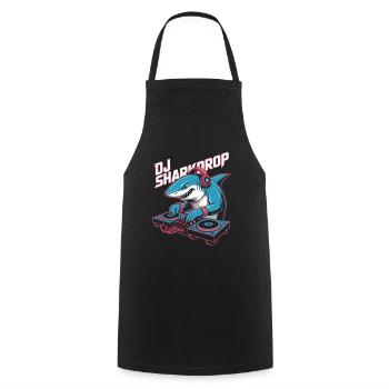 DJ Sharkdrop Hai DJ Turntable EDM Rave Club - Cooking Apron - black - Front - AI Model Male 185 dark (185cm)