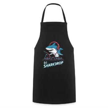DJ SHARKDROP Hai DJ with headphones at the mixing desk - Cooking Apron - black - Front - AI Model Male 185 dark (185cm)