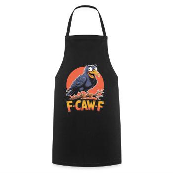 F-Caw-F Meme Krähe - Kochschürze - Schwarz - Vorne - AI Model Male 185 dark (185cm)