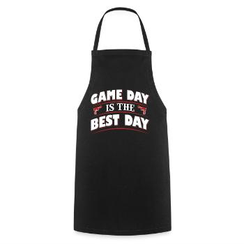 Game Day is the best - Cooking Apron - black - Front - AI Model Male 185 dark (185cm)