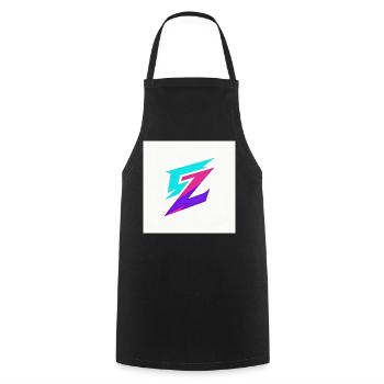 Logo en dégradé de néon en zigzag - Tablier de cuisine - noir - Devant - AI Model Male 185 dark (185cm)