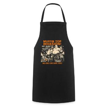 Muffin Top Invasion Movie Poster Men's Halloween - Cooking Apron - black - Front - AI Model Male 185 dark (185cm)