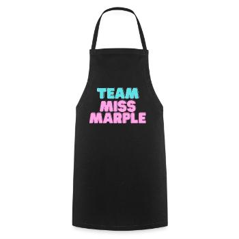 Team Miss Marple farbig - Kochschürze - Schwarz - Vorne - AI Model Male 185 dark (185cm)