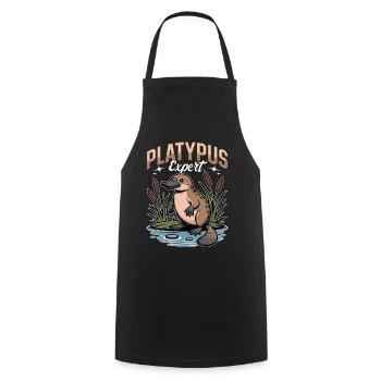 Funny aesthetic Kawaii Platypus - Kochschürze - Schwarz - Vorne - AI Model Male 185 dark (185cm)