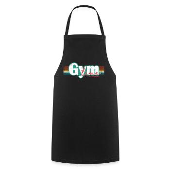 Gym Time – No Excuses Fitness Design Fitnessstudio - Tablier de cuisine - noir - Devant - AI Model Male 185 dark (185cm)