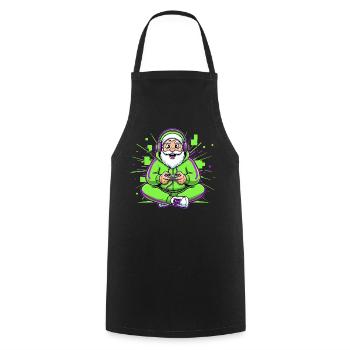 Christmas Man Gaming Humor Gamer - Kochschürze - Schwarz - Vorne - AI Model Male 185 dark (185cm)