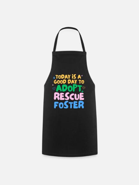 ADOPT DON'T SHOP - Cooking Apron - black