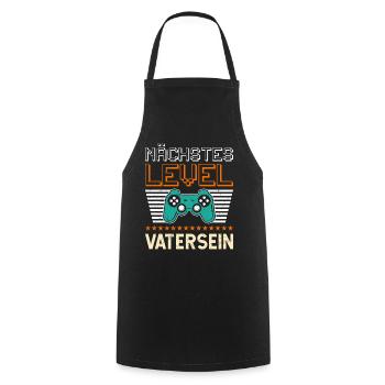 Gamer Dad NEXT LEVEL DAD Fun - Cooking Apron - black - Front - AI Model Male 185 dark (185cm)